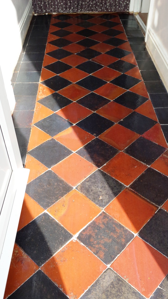 Quarry Tiles After Restoration in Cardiff
