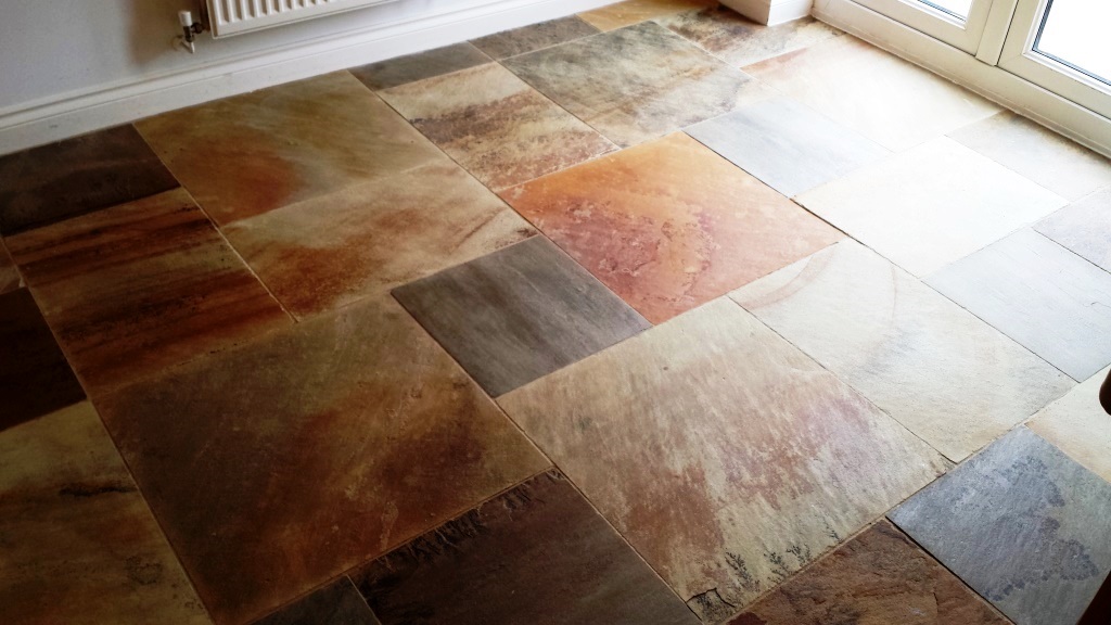 Sandstone Floor Cardiff After Cleaning and Sealing