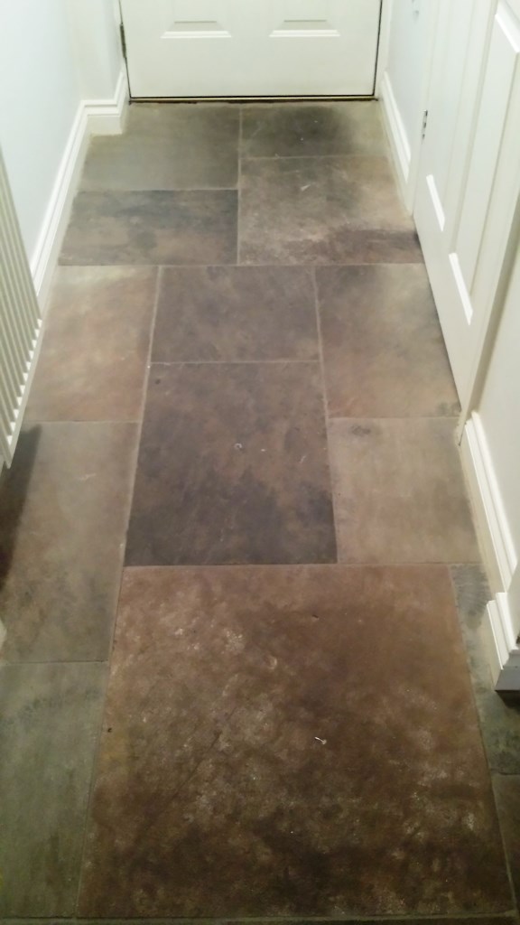 Sandstone Floor Cardiff Before Cleaning