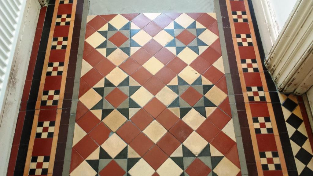 Victorian Tiled Floor Pontcana After Repairs