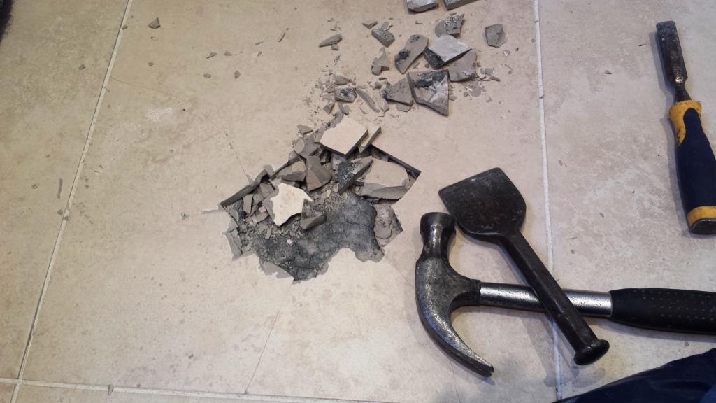 Cracked Bathroom Floor Tile Repair Cardiff
