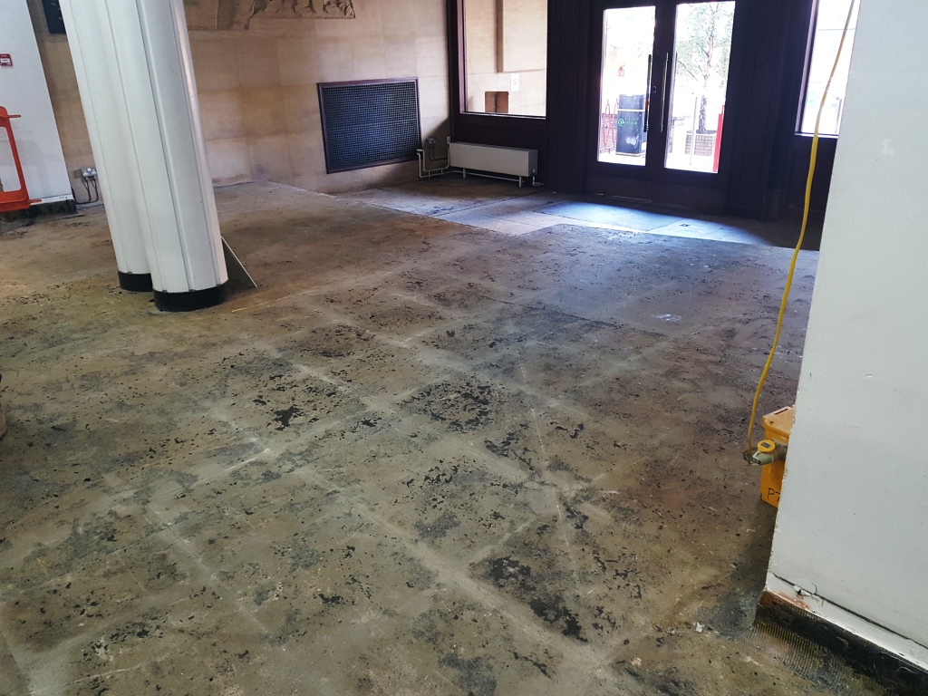 Terrazzo Floor Before Restoration Cardiff University