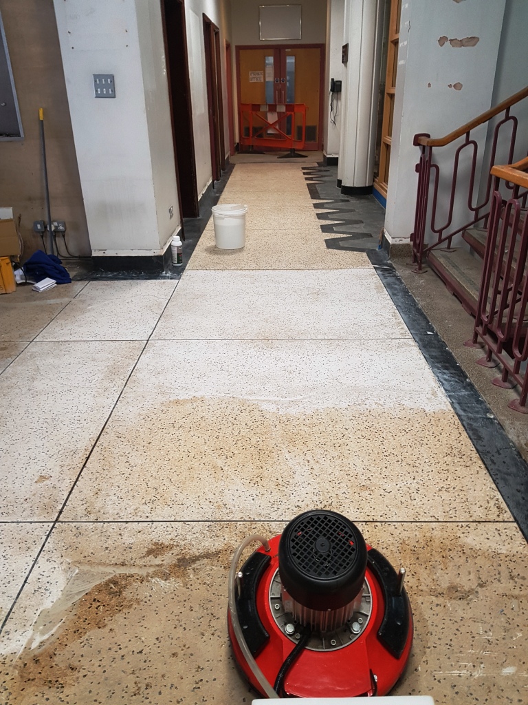 Terrazzo Floor During Restoration Cardiff University
