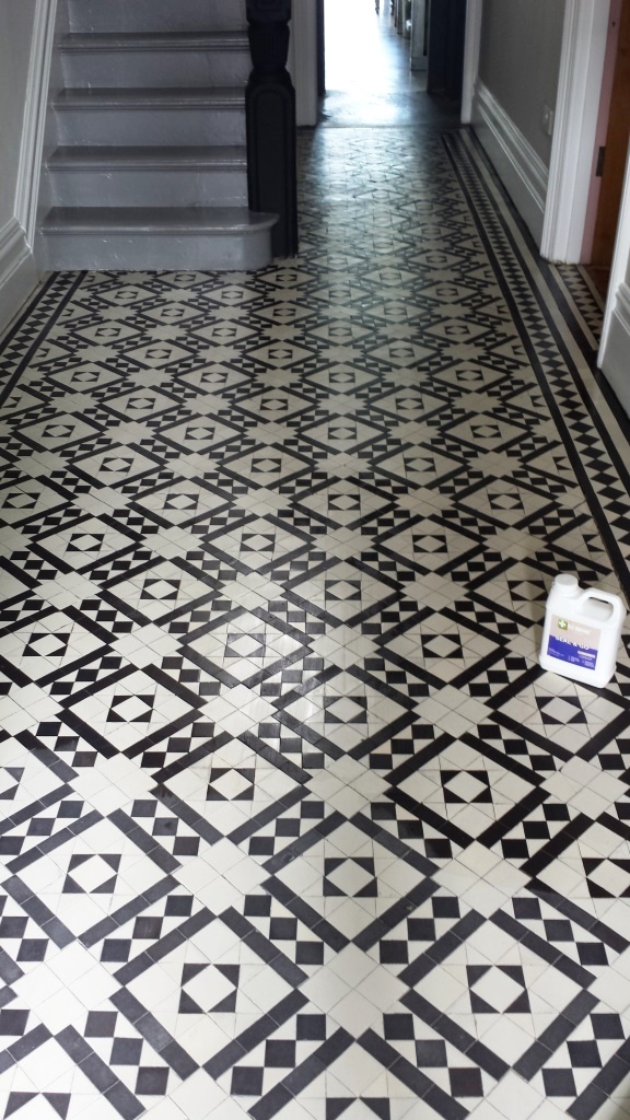 White Victorian Floor Tiles Penarth After