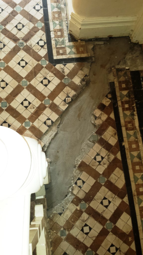 Victorian Tiled Floor Renovation Port Talbot Before