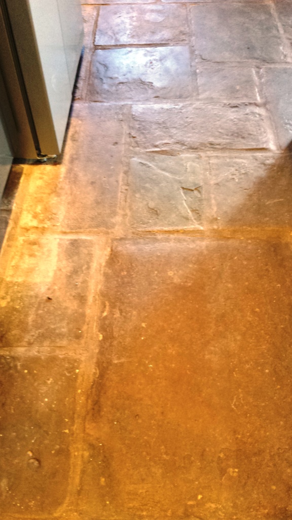 Old Flagstones Before Restoration in Caerleon