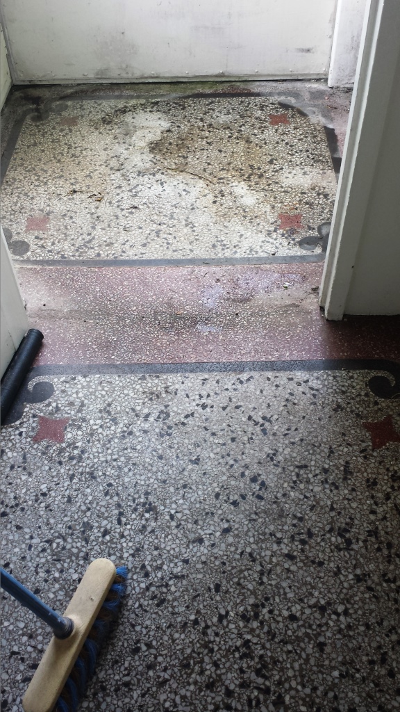 Restoring An Old Terrazzo Floor Stone Cleaning And Polishing