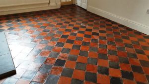 Quarry Tiles After Restoration in Splott Cardiff