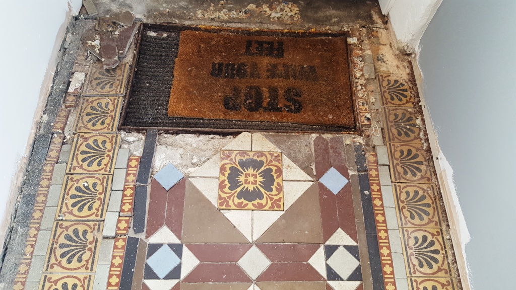 Victorian Hallway Floor Blackwood Before Repair