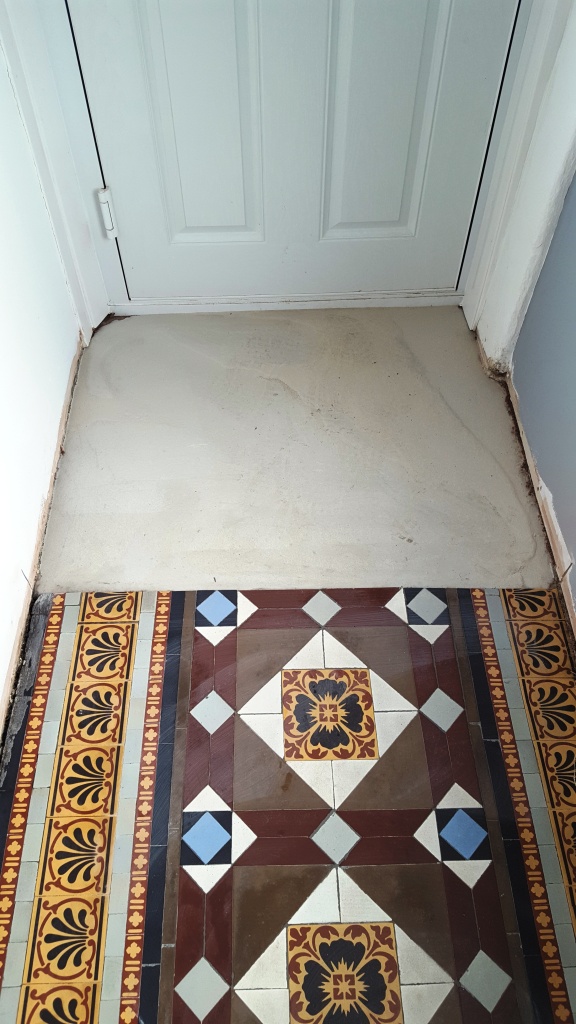 Victorian Hallway Floor Blackwood During Restoration