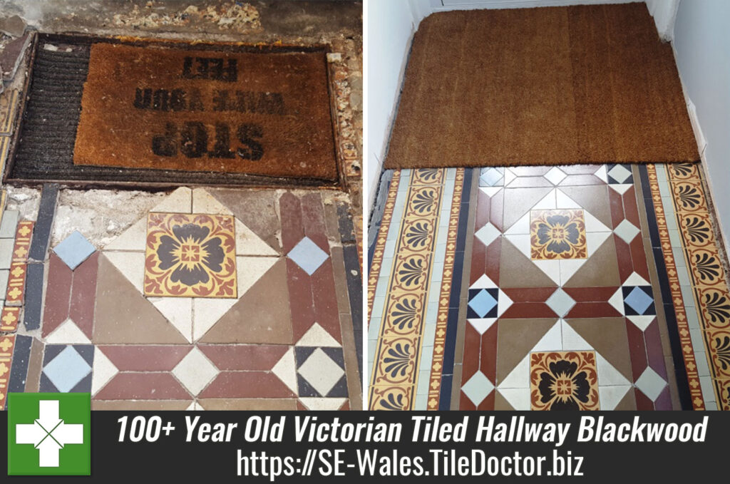 100+ Year Old Victorian Tiled Hallway Restored to New in Blackwood