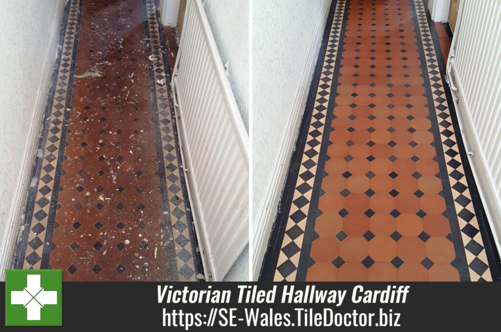 Original Victorian Tiled Hallway Thought Beyond Repair Rejuvenated in Cardiff