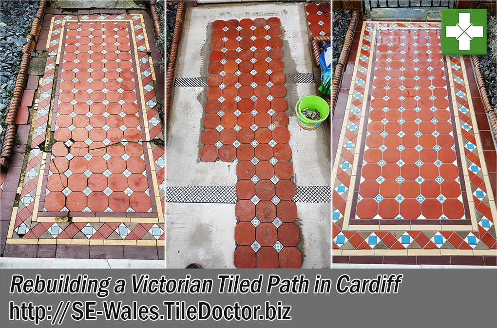 Rebuilding Victorian Tiled Path in Cardiff