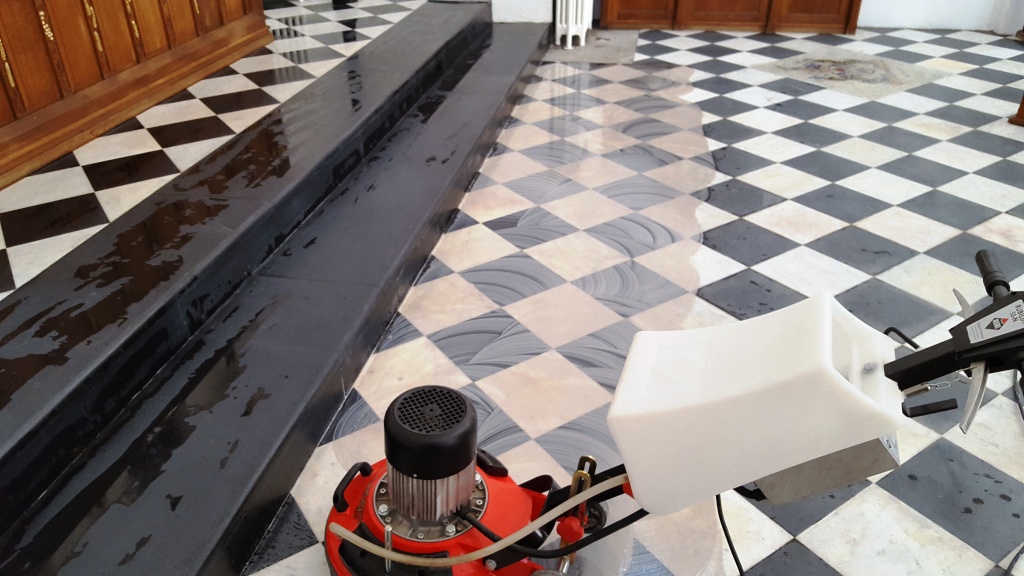 Marble Church Floor During Renovation Ely