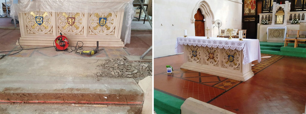 St Marys Church Bath Before and After Fire Restoration