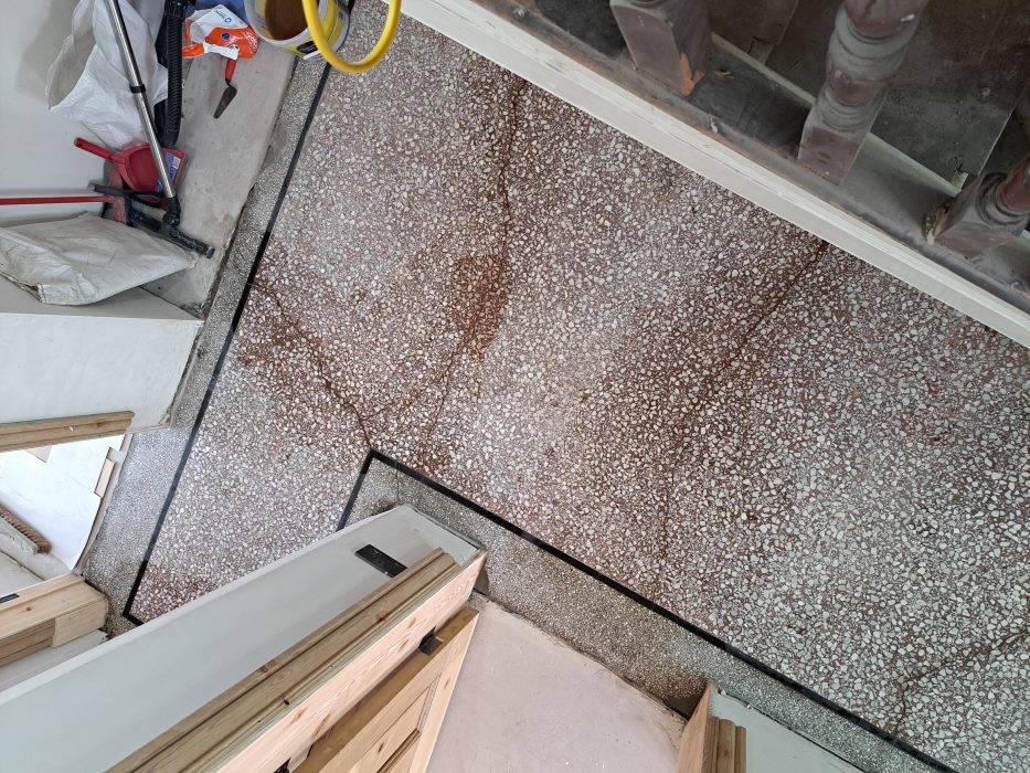 Terrazzo Floor During Restoration Cardiff