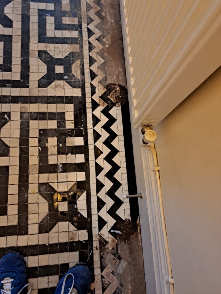 Geometric Mosaic Edwardian Floor Test Clean Cardiff