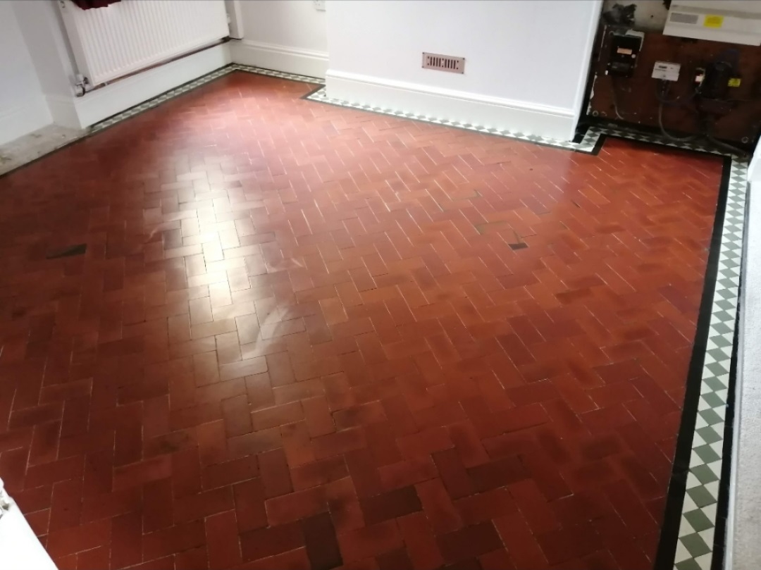 Quarry Tiled Floor After Restoration Penarth