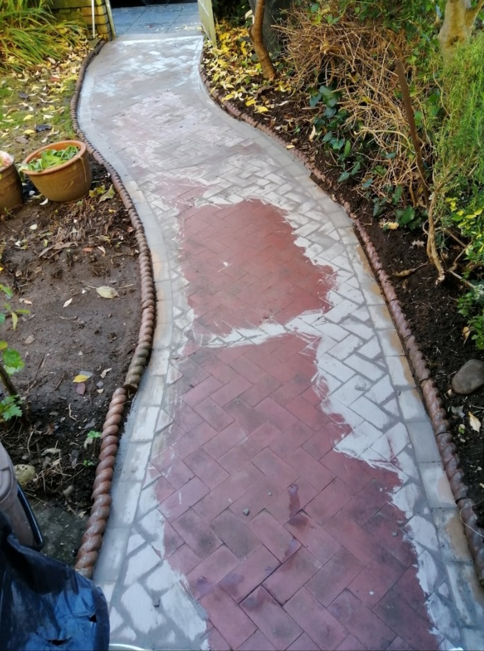 Tiled Pathway During Restoration Pontcanna Cardiff