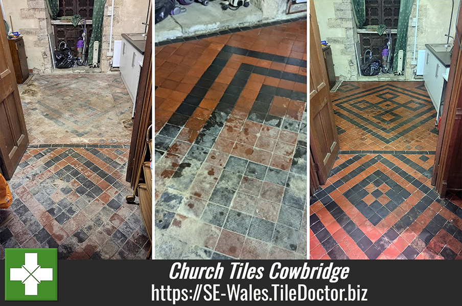 Quarry Tiled Church Floor Renovation Cowbridge