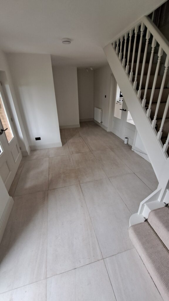 Non-Slip Porcelain Tiled Hallway Floor Tiles Before Cleaning Cowbridge Non-Slip Porcelain Tiled Hallway Floor Tiles Before Cleaning Cowbridge