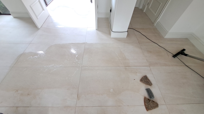 Non-Slip Porcelain Tiled Hallway Floor Tiles During Cleaning Cowbridge Non-Slip Porcelain Tiled Hallway Floor Tiles During Cleaning Cowbridge