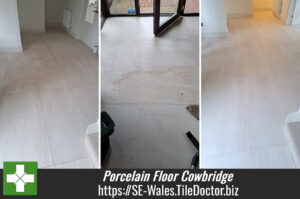 Porcelain Tiled Hallway Floor Renovation Cowbridge